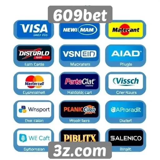 A variedade de métodos de pagamento disponíveis no 609bet